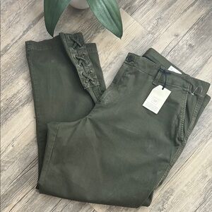 GAP Green Chino Pants with Smooth Cotton Finish